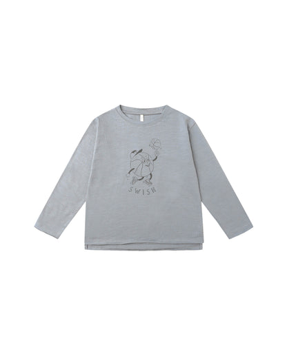 Basketball Raw Edge Long Sleeve Tee