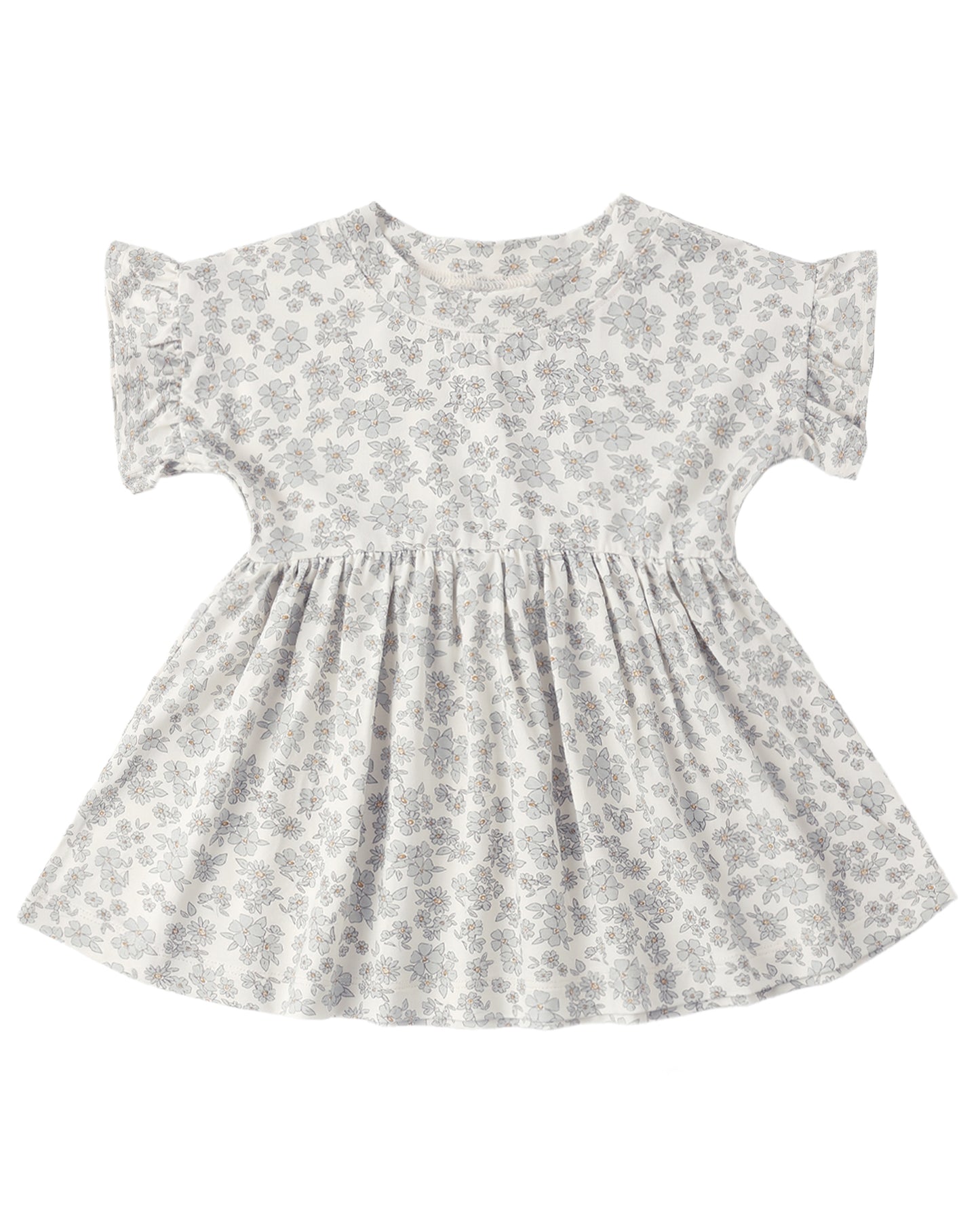 Blue Floral Bamboo Baby Doll Dress