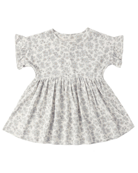 Blue Floral Bamboo Baby Doll Dress