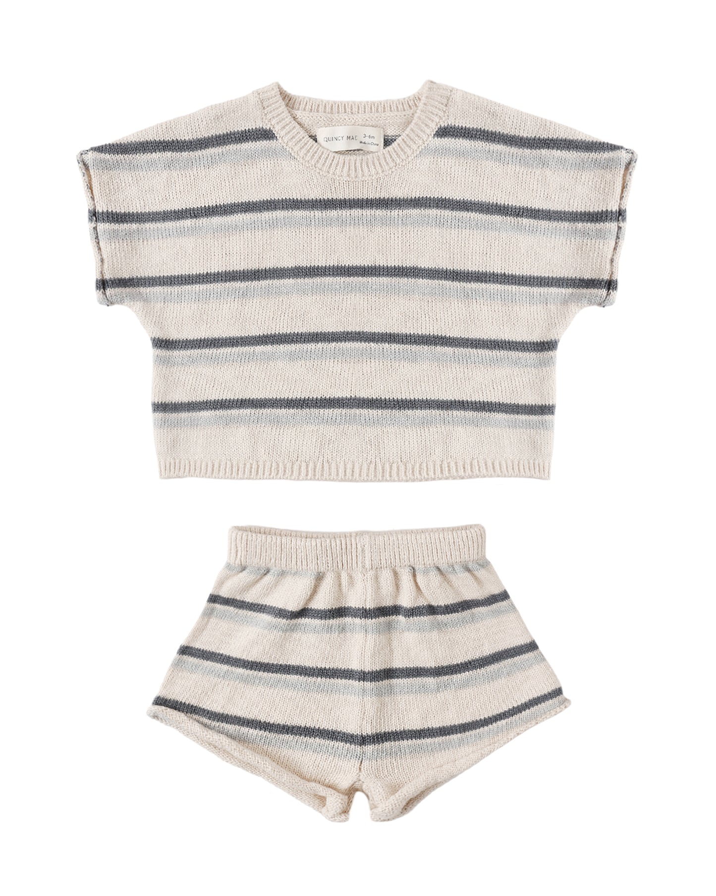 Ocean Striped Relaxed Summer Knit Set