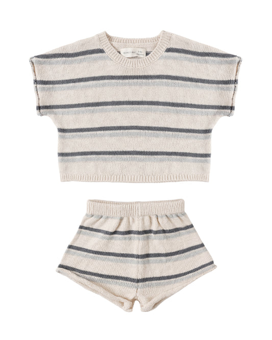 Ocean Striped Relaxed Summer Knit Set