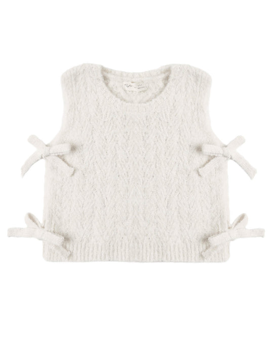 Ivory Bow Sweater Vest