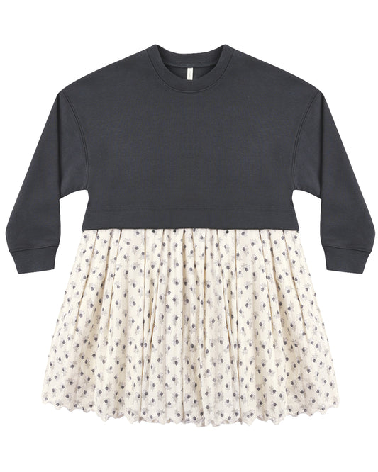 Midnight Vintage Fleur Sweatshirt Dress