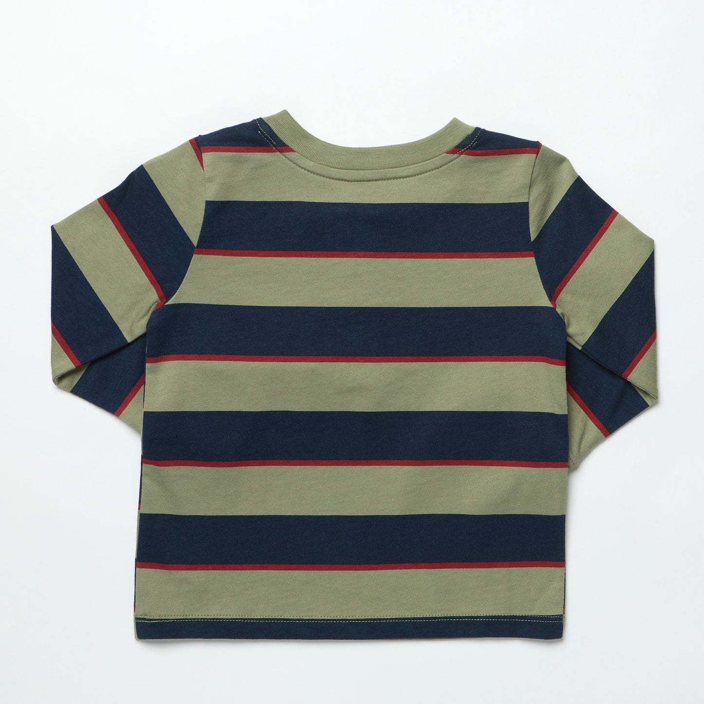 Scout Long Sleeve Henely T-Shirt- Olive Navy Rugby Stripe