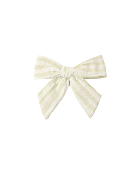 Bow Citron Ivory Stripes