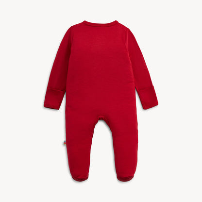 Red Solid Modal Footie