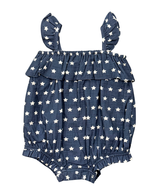 Gauze Bubble Romper American Stars