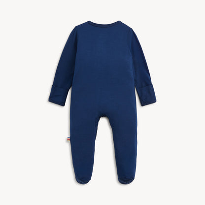 Blue Solid Modal Footie