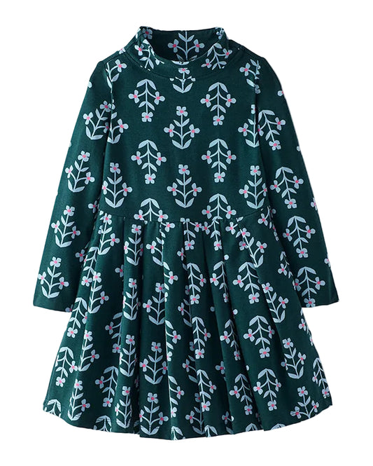 Mockneck Skater Dress with Pockets