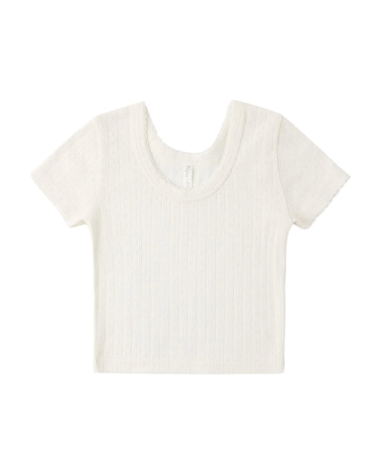 Pointelle Ivory Tee