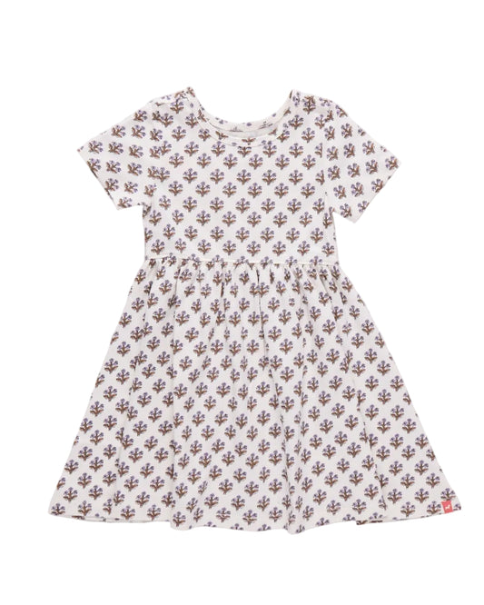 Sunny Dress - Mini Lavender Block Floral Print