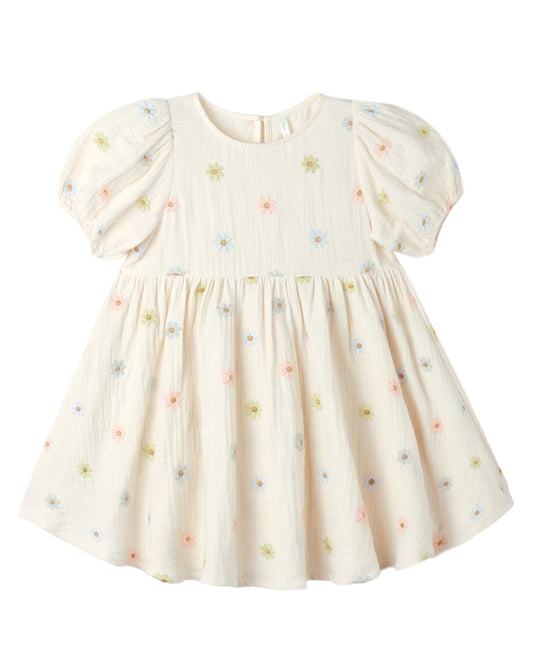Embroidered Daisies Marley Dress